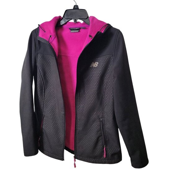 New Balance Womens Medium Black & Pink Softshell Jacket - Picture 4 of 10